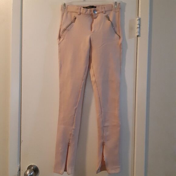Zara Trafaluc Women's Slim Mid Rise Pink Pants - Picture 1 of 10
